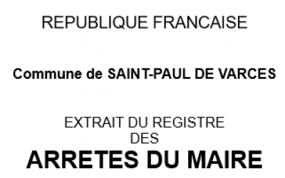 page arrêtés